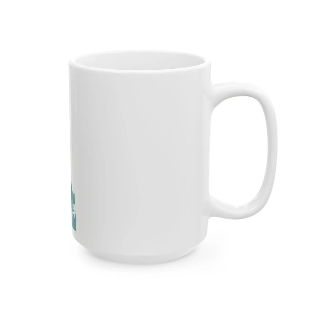 Flag-map of Delaware (United States) White Coffee Mug - Go Mug Yourself