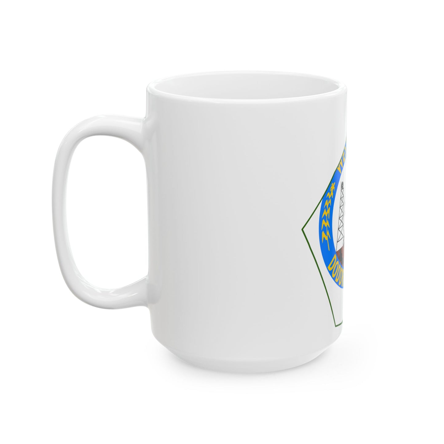 Flag map of Doddridge County West Virginia (United States) White Coffee Mug-Go Mug Yourself