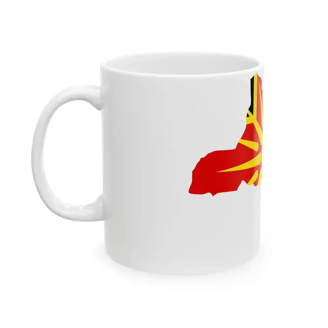 Flag map of Drugovo Municipality (North Macedonia) White Coffee Mug - Go Mug Yourself
