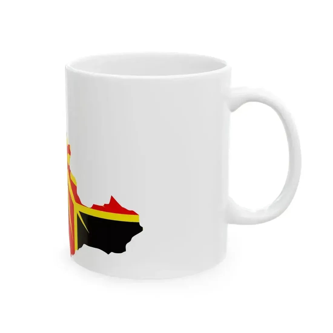 Flag map of Drugovo Municipality (North Macedonia) White Coffee Mug - Go Mug Yourself