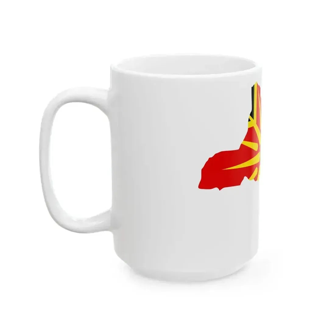 Flag map of Drugovo Municipality (North Macedonia) White Coffee Mug - Go Mug Yourself
