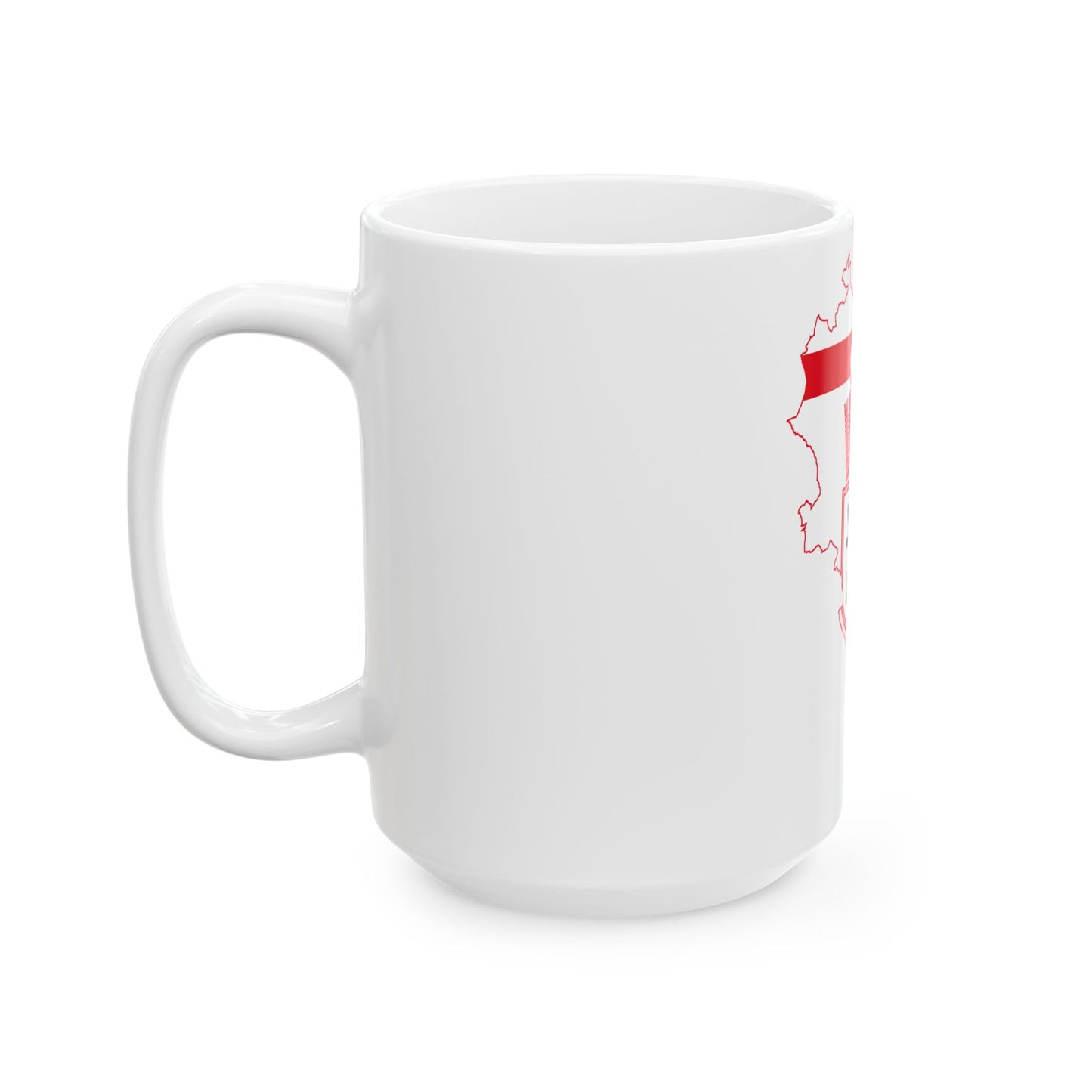 Flag map of East Berlin 1949-1990 (Germany) White Coffee Mug-Go Mug Yourself