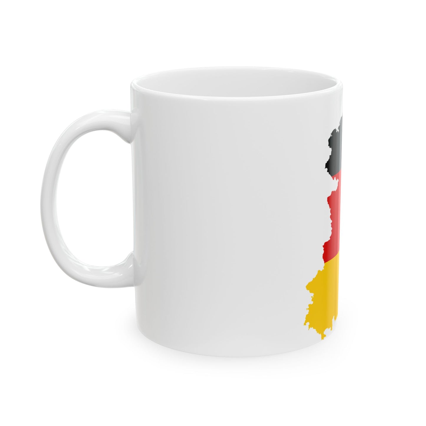 Flag map of East Germany 1949-1959 (Germany) White Coffee Mug-Go Mug Yourself
