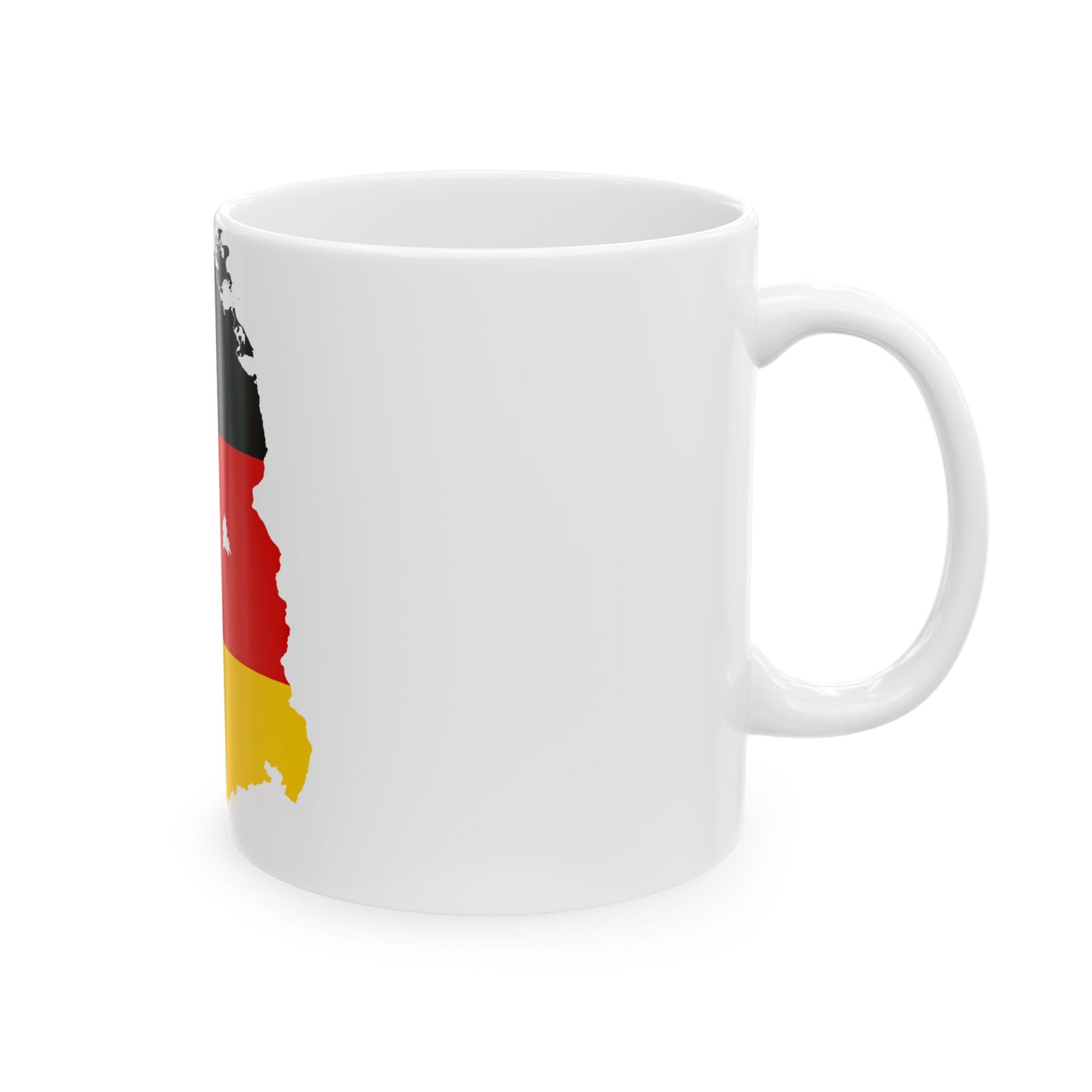 Flag map of East Germany 1949-1959 (Germany) White Coffee Mug-Go Mug Yourself