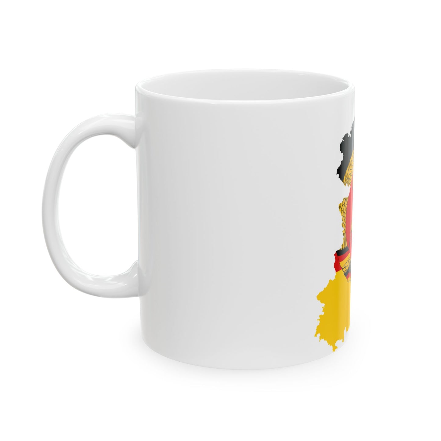 Flag map of East Germany 1959-1990 (Germany) White Coffee Mug-Go Mug Yourself