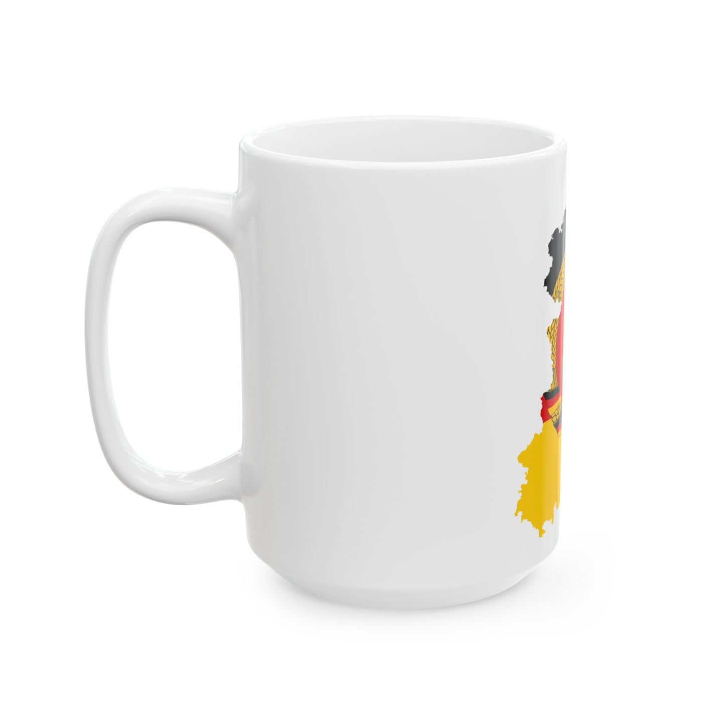 Flag map of East Germany 1959-1990 (Germany) White Coffee Mug-Go Mug Yourself