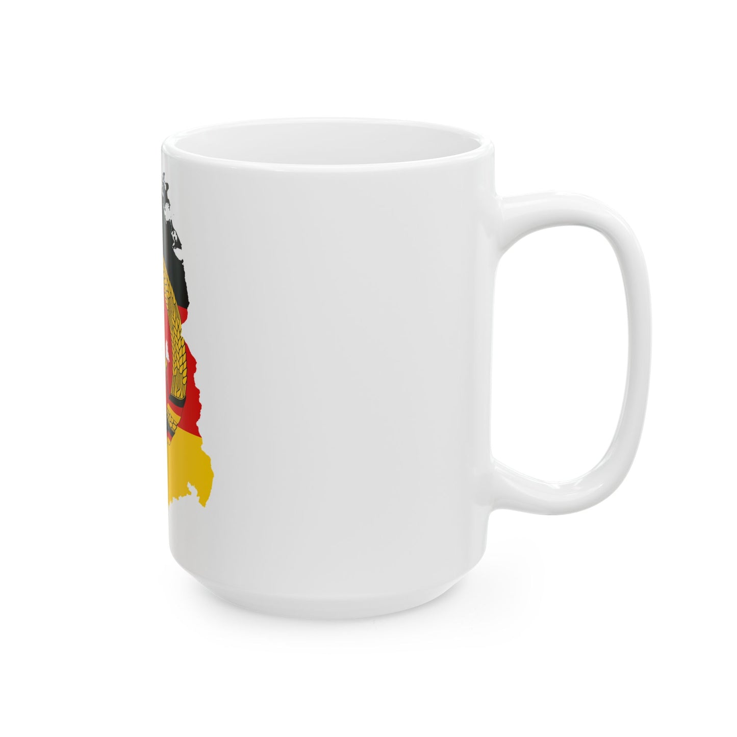 Flag map of East Germany 1959-1990 (Germany) White Coffee Mug-Go Mug Yourself