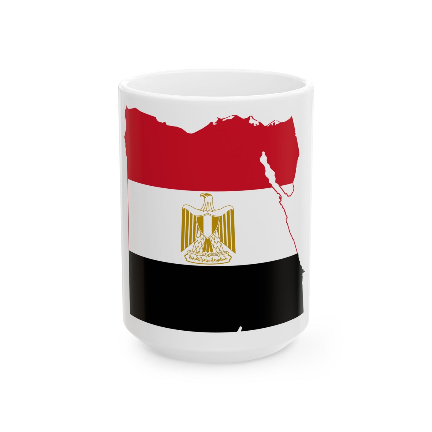 Flag-map of Egypt (Egypt) White Coffee Mug-15oz-Go Mug Yourself