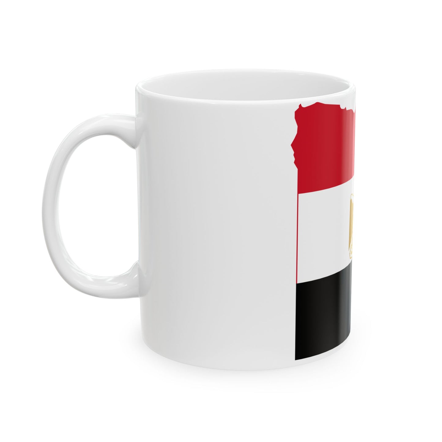Flag-map of Egypt (Egypt) White Coffee Mug-Go Mug Yourself