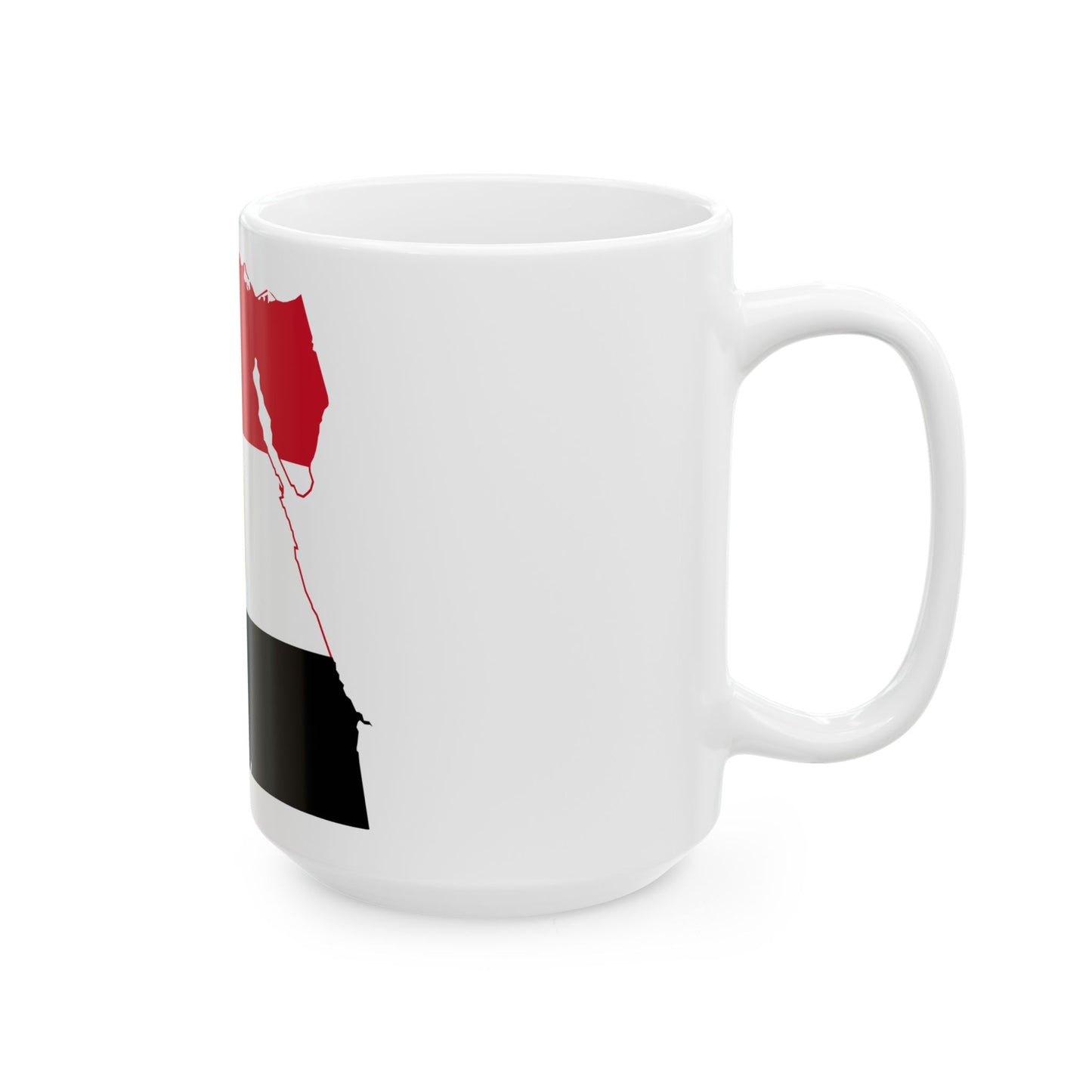 Flag-map of Egypt (Egypt) White Coffee Mug-Go Mug Yourself