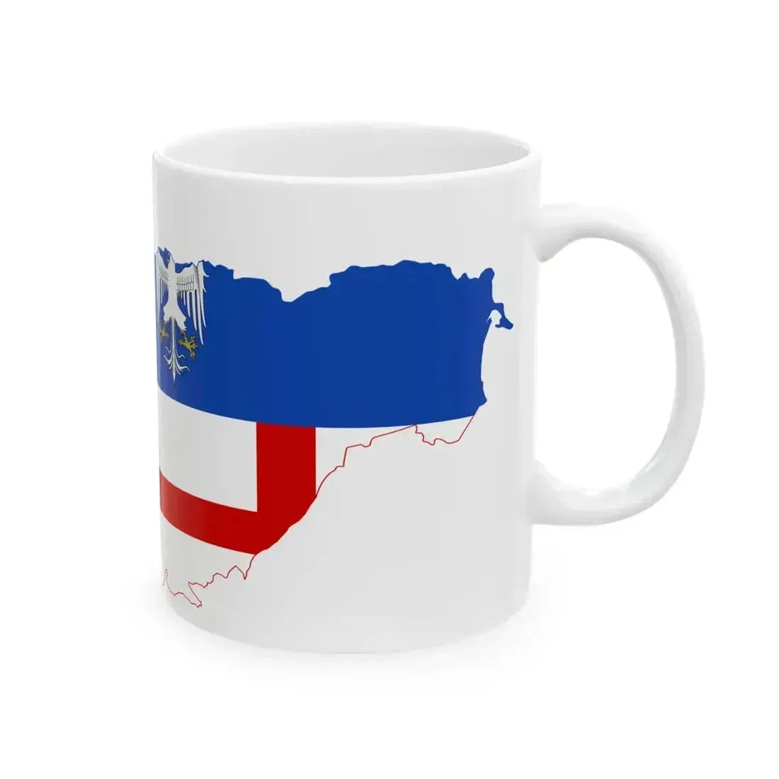 Flag map of Emilia (Italy) White Coffee Mug - Go Mug Yourself