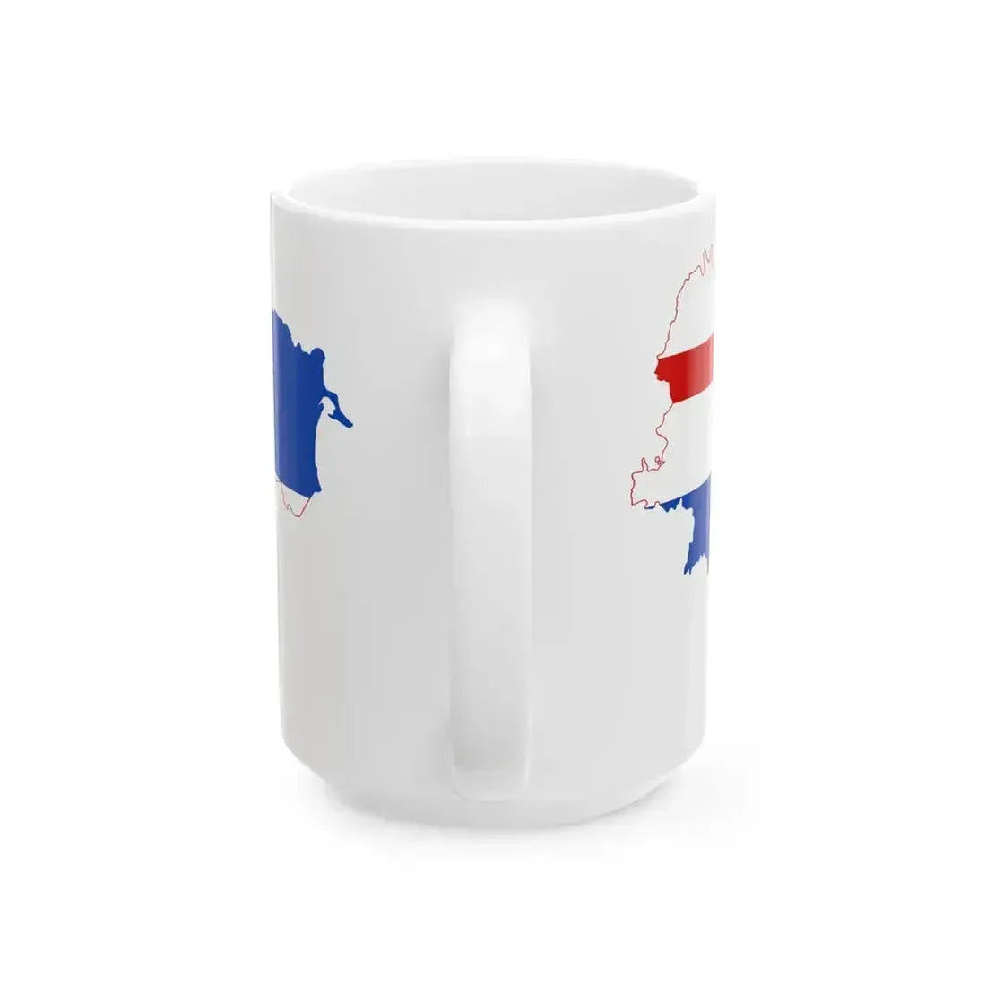 Flag map of Emilia (Italy) White Coffee Mug - Go Mug Yourself
