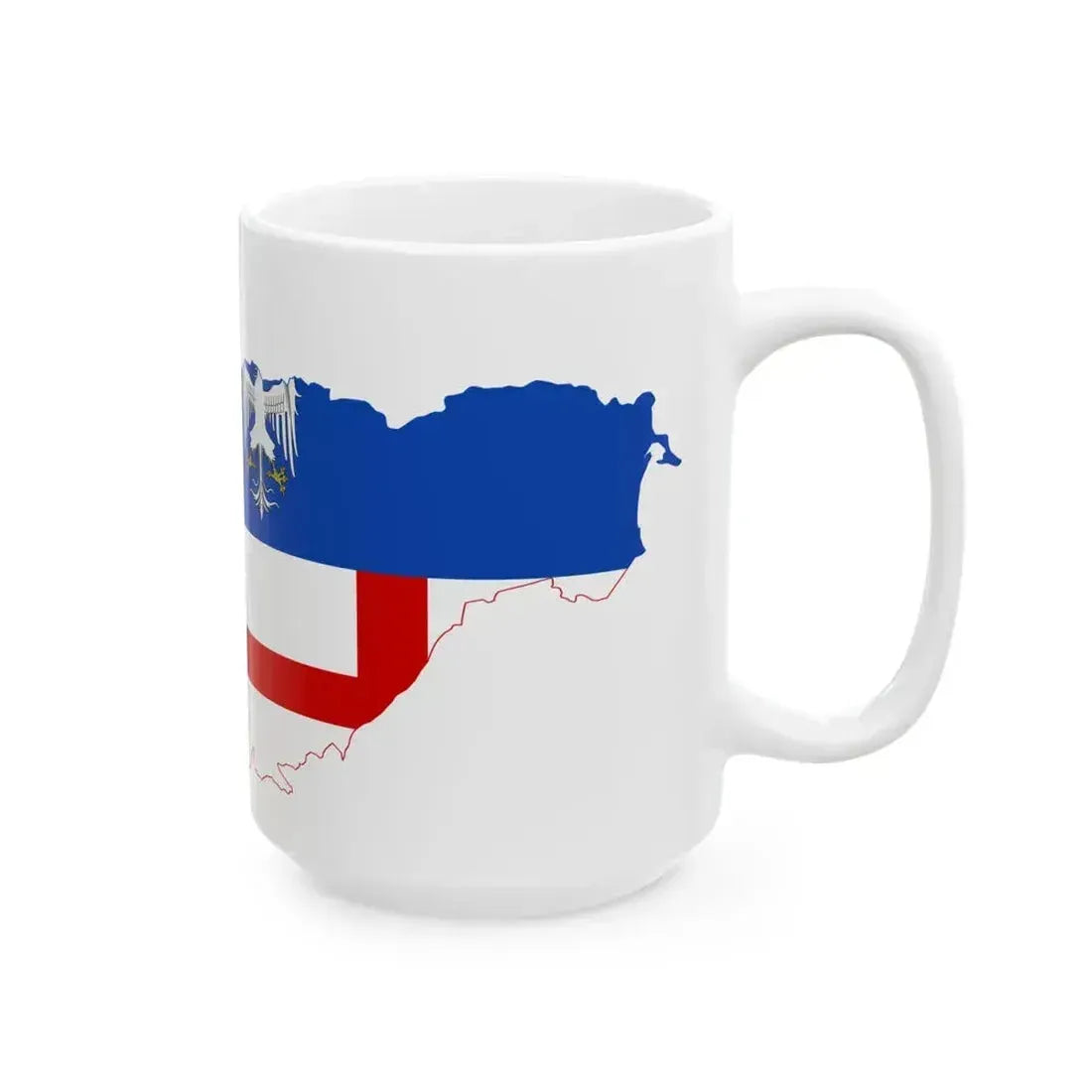 Flag map of Emilia (Italy) White Coffee Mug - Go Mug Yourself