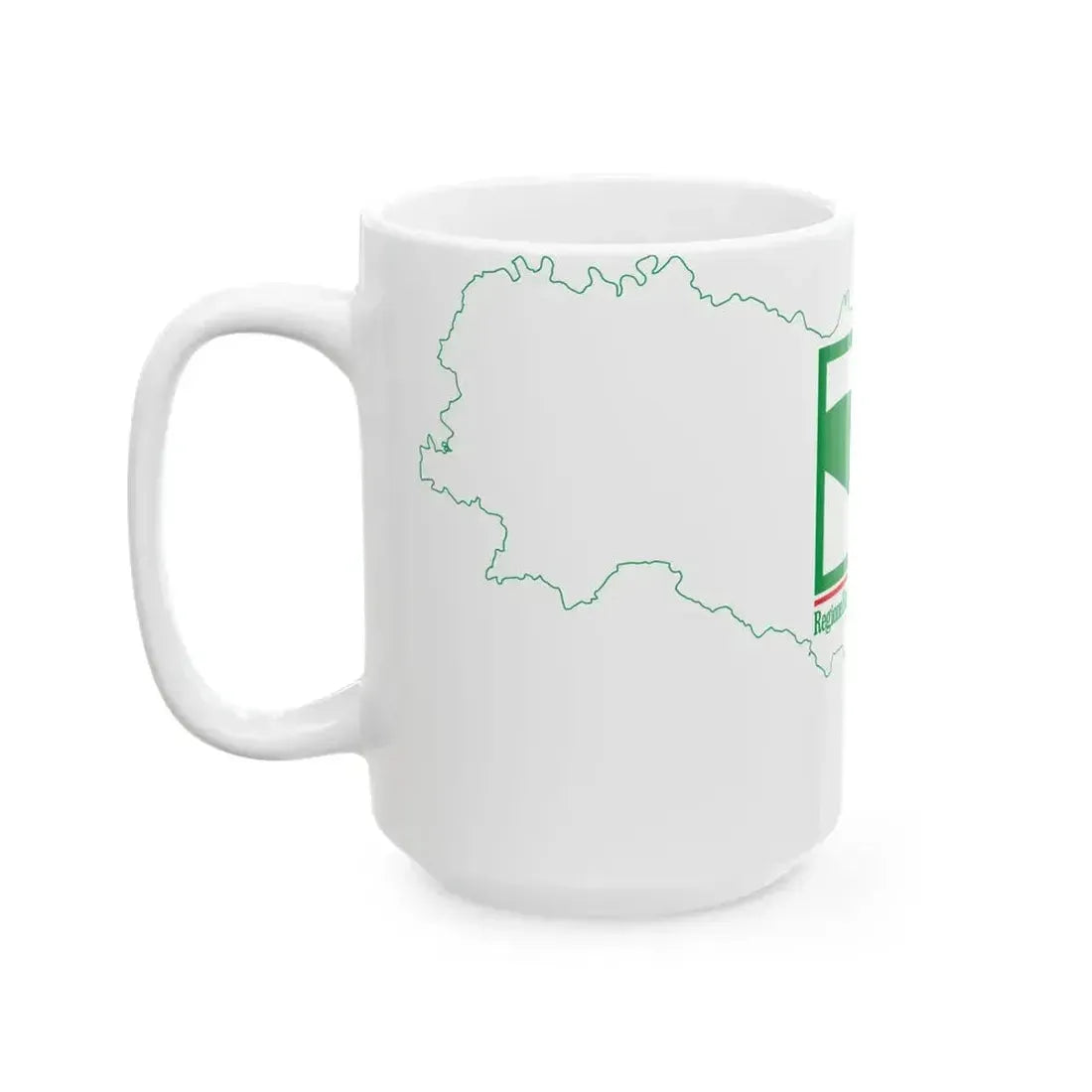 Flag map of Emilia-Romagna (Italy) White Coffee Mug - Go Mug Yourself