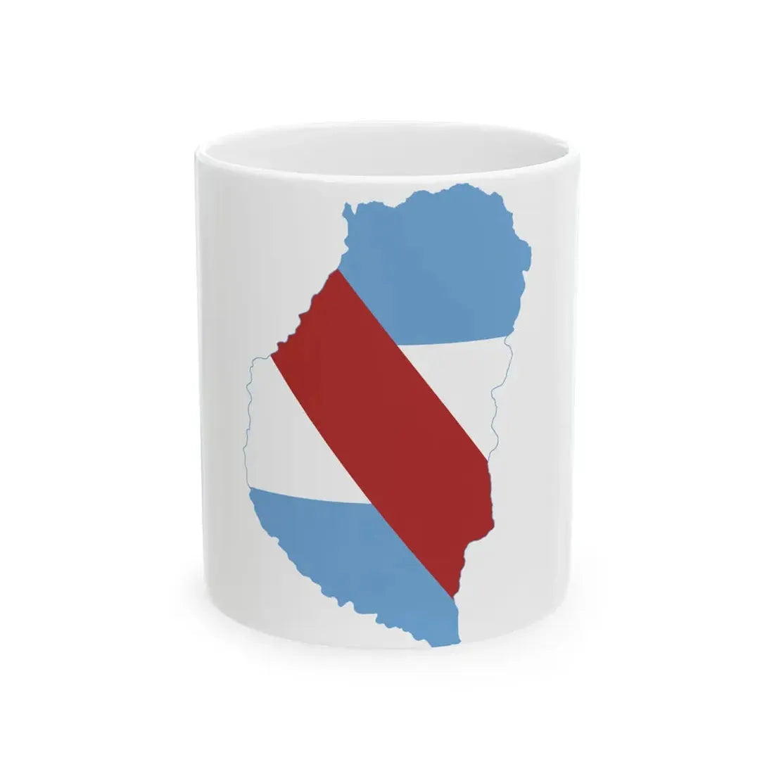 Flag-map of Entre Rios Province (Argentina) White Coffee Mug 11oz - Go Mug Yourself