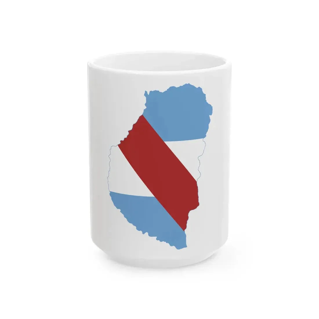 Flag-map of Entre Rios Province (Argentina) White Coffee Mug 15oz - Go Mug Yourself