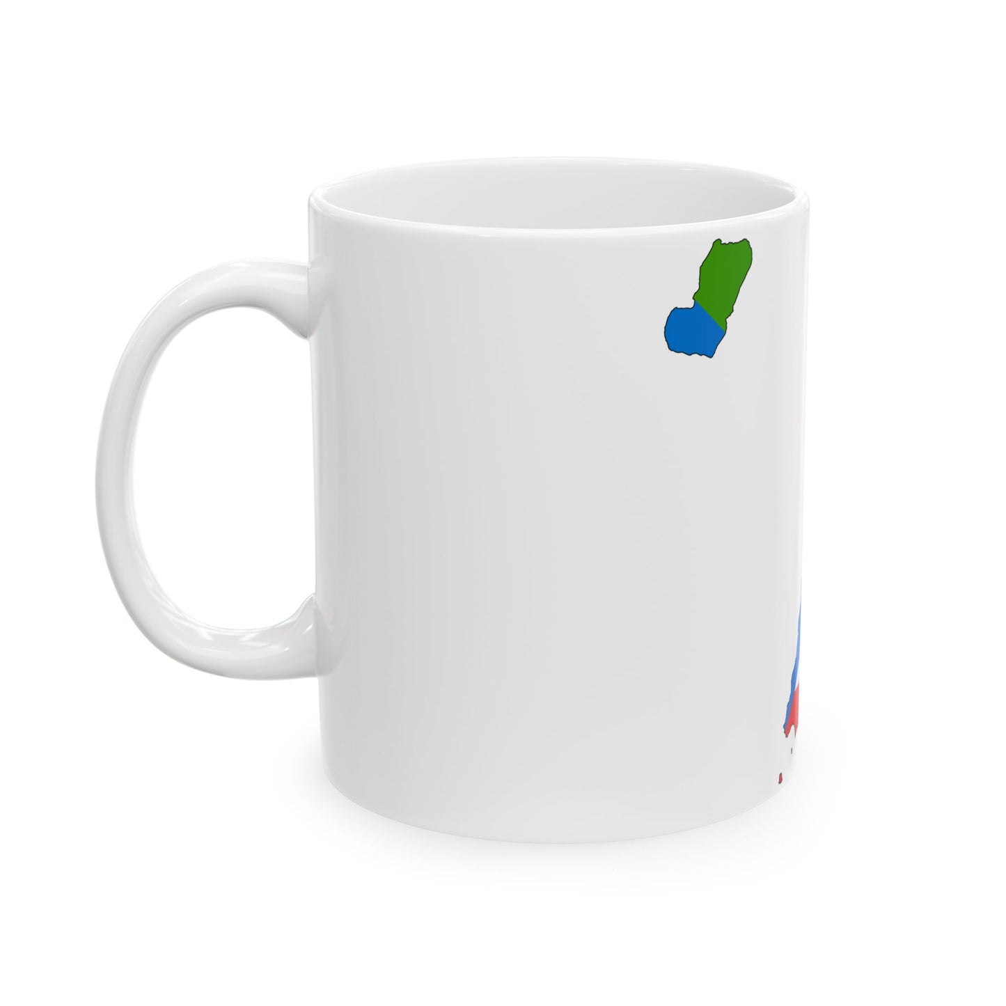 Flag map of Equatorial Guinea (Equatorial Guinea) White Coffee Mug-Go Mug Yourself