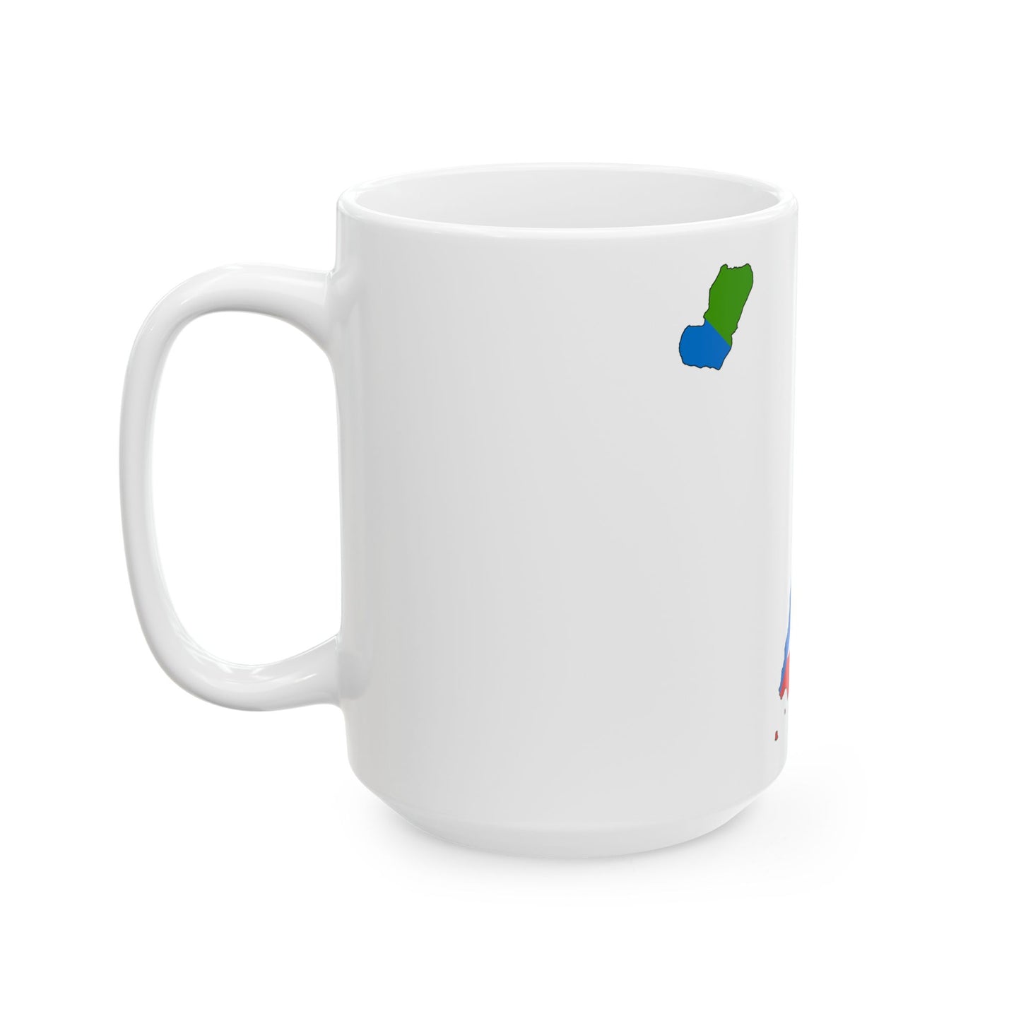 Flag map of Equatorial Guinea (Equatorial Guinea) White Coffee Mug-Go Mug Yourself