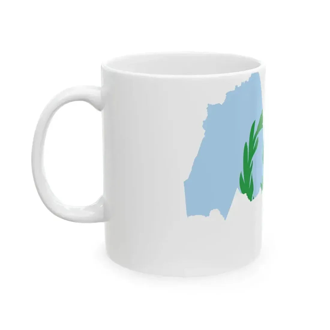 Flag map of Eritrea 1952-1962 (Eritrea) White Coffee Mug - Go Mug Yourself