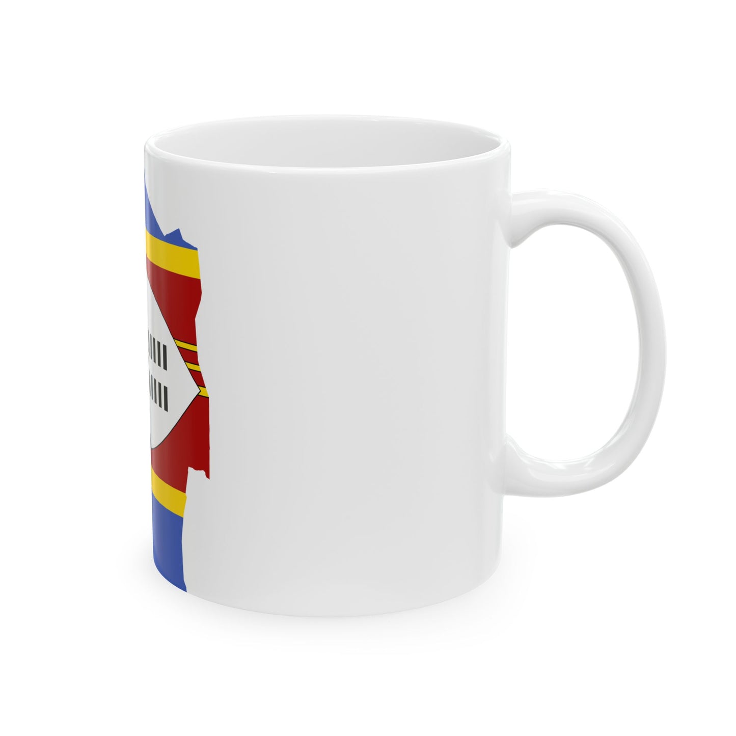 Flag map of Eswatini (Eswatini) White Coffee Mug-Go Mug Yourself