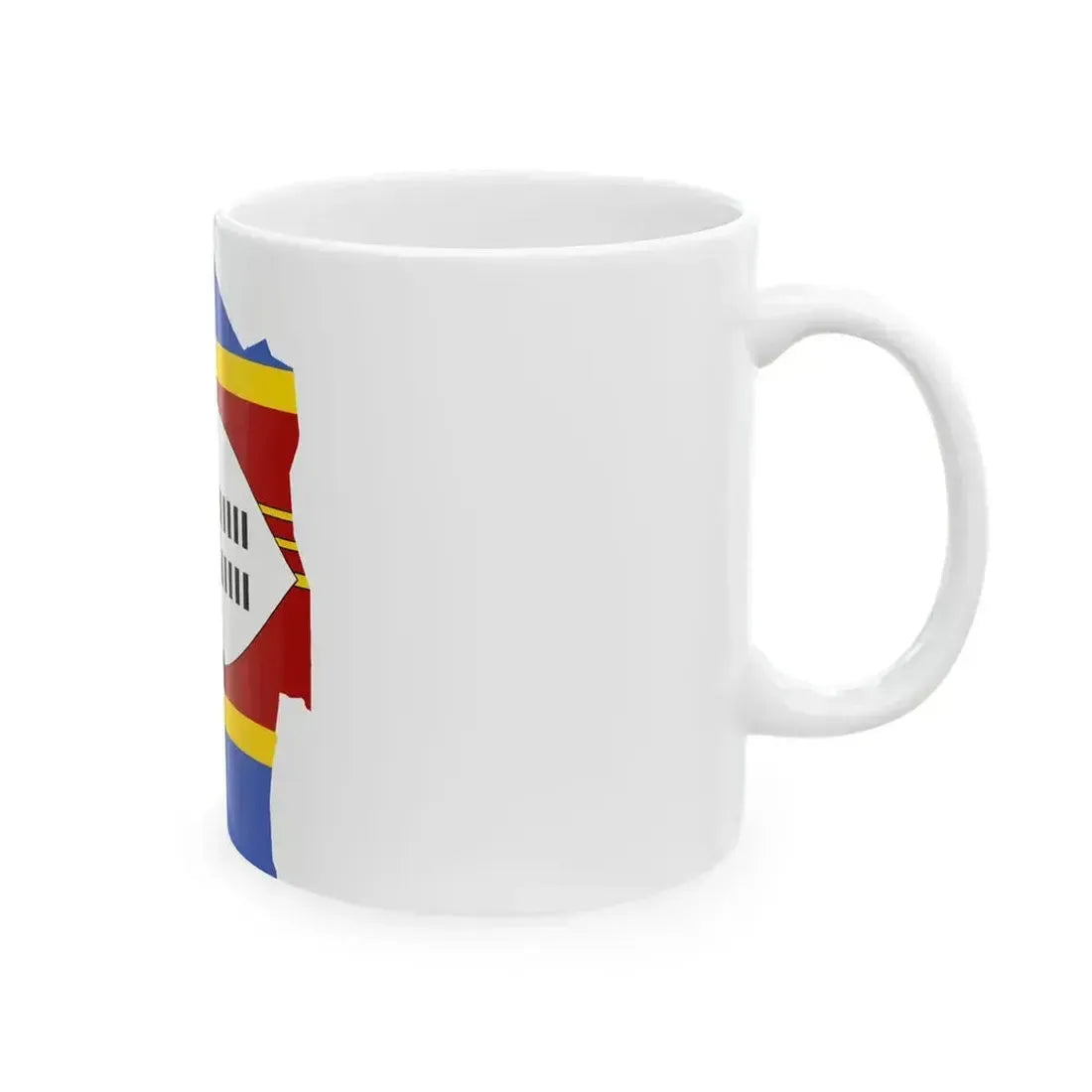 Flag map of Eswatini (Eswatini) White Coffee Mug - Go Mug Yourself