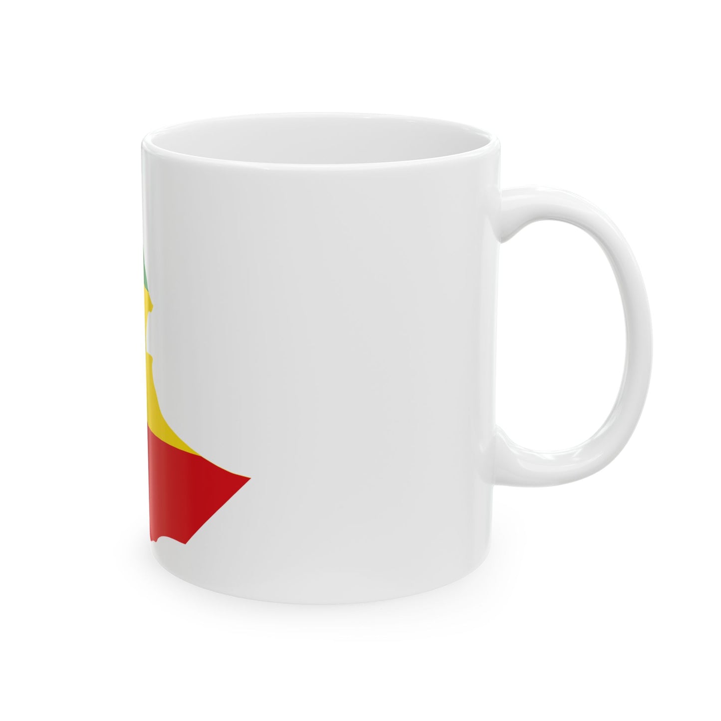 Flag map of Ethiopia 1975-1987 (Ethiopia) White Coffee Mug-Go Mug Yourself