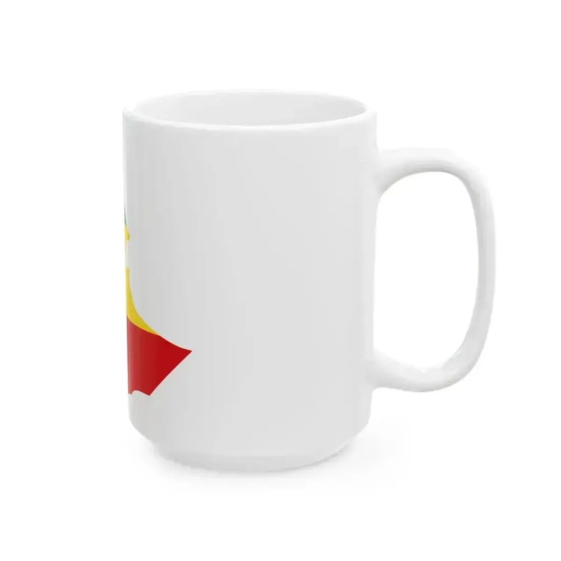 Flag map of Ethiopia 1975-1987 (Ethiopia) White Coffee Mug - Go Mug Yourself