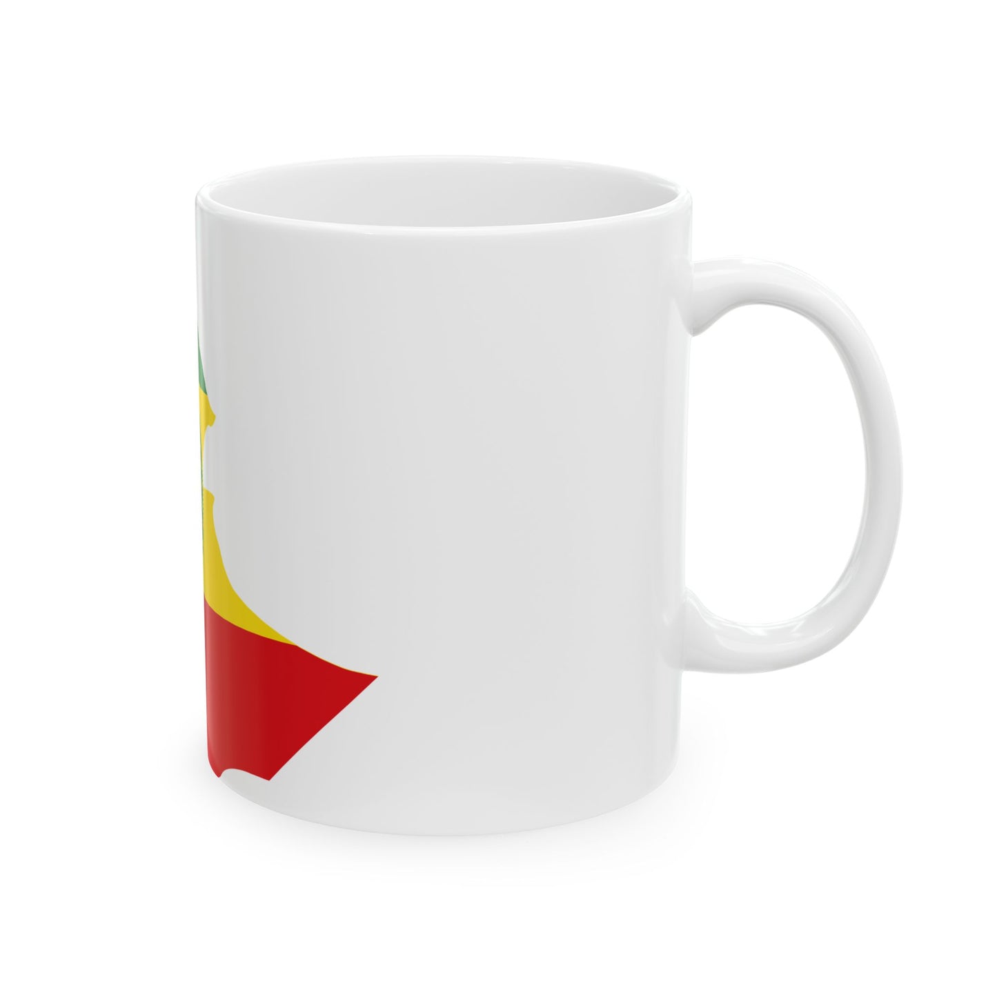 Flag map of Ethiopia 1987-1991 (Ethiopia) White Coffee Mug-Go Mug Yourself