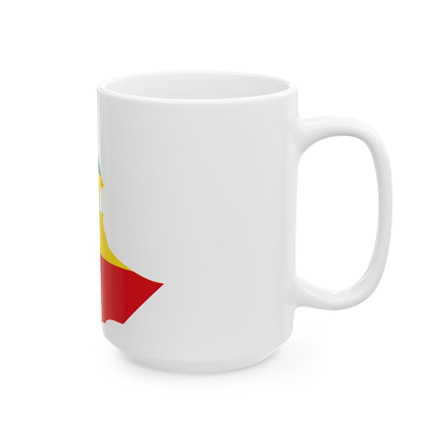 Flag map of Ethiopia 1987-1991 (Ethiopia) White Coffee Mug-Go Mug Yourself