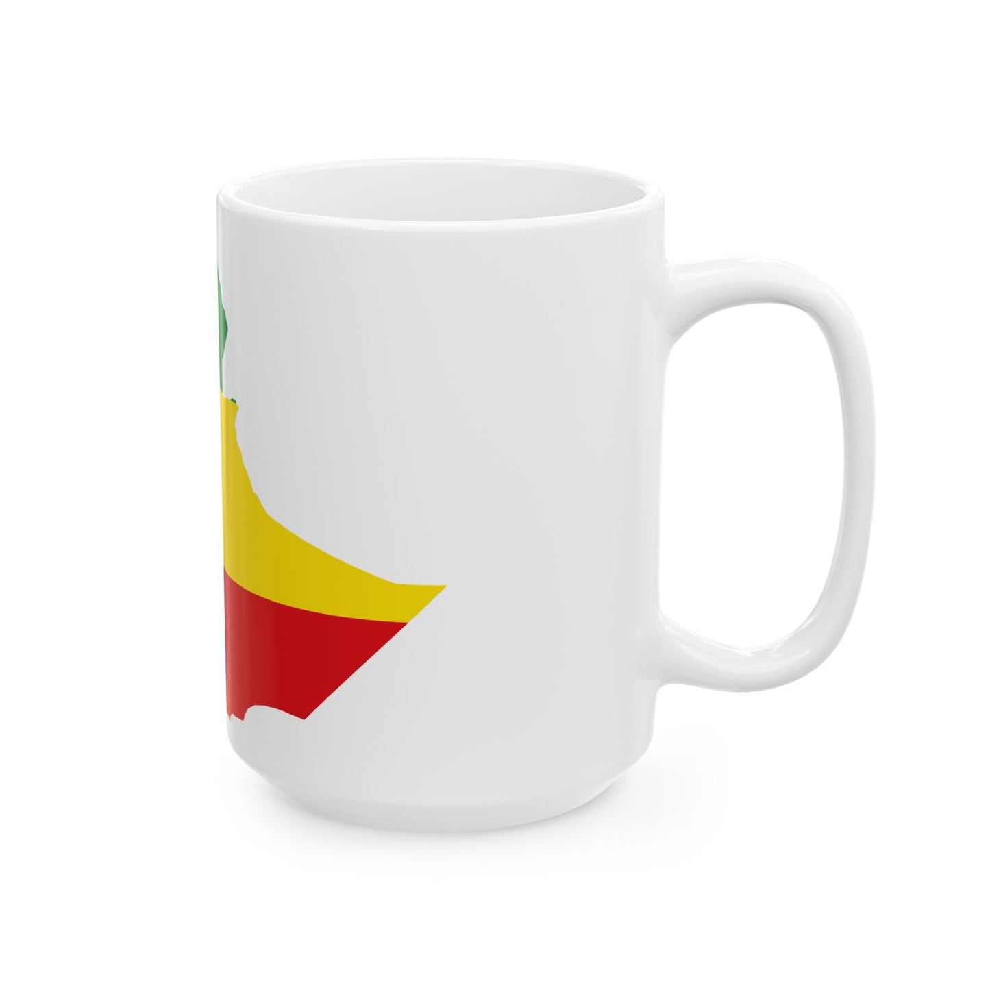 Flag map of Ethiopia 1993-1996 (Ethiopia) White Coffee Mug-Go Mug Yourself