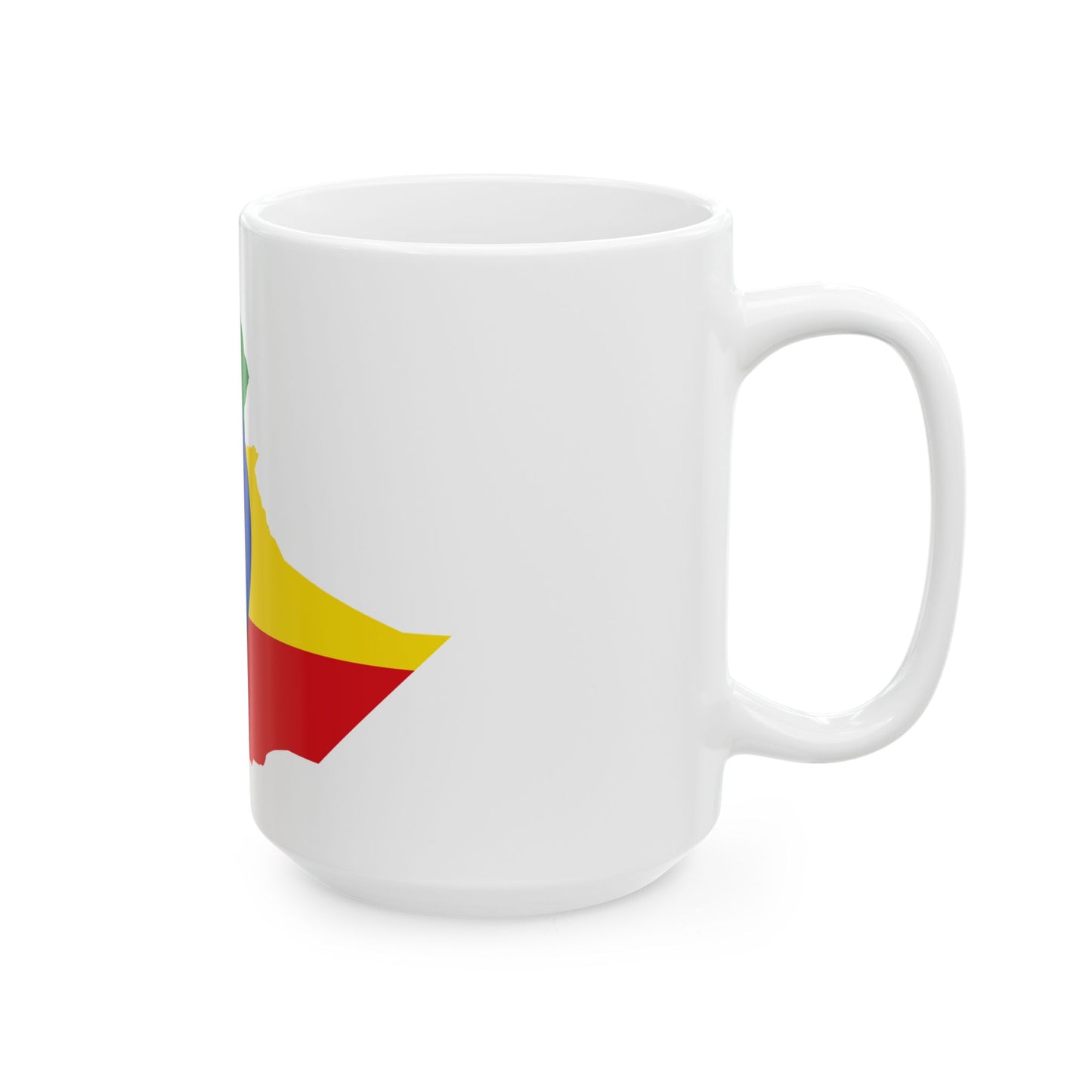 Flag map of Ethiopia (Ethiopia) White Coffee Mug-Go Mug Yourself
