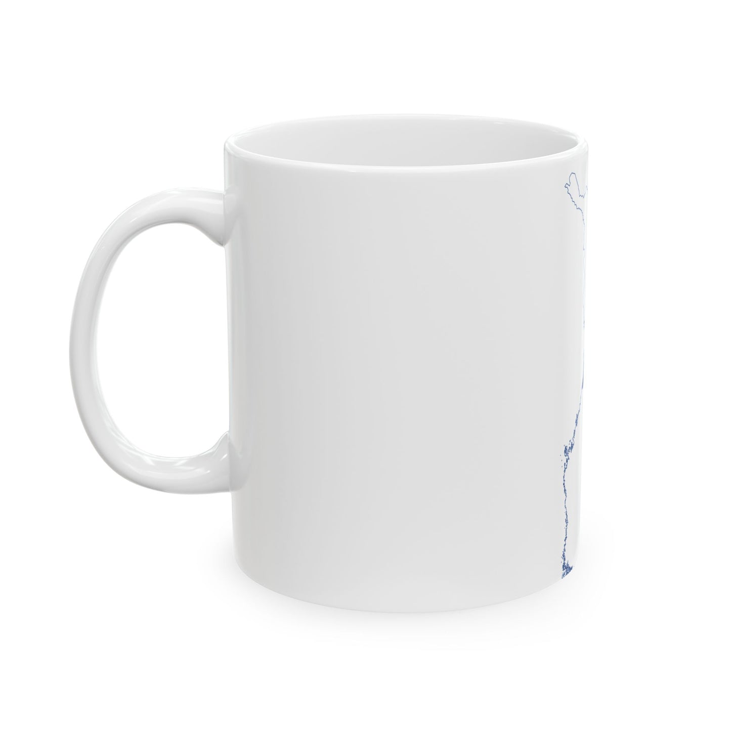 Flag-map of Finland without Aland (Finland) White Coffee Mug-Go Mug Yourself