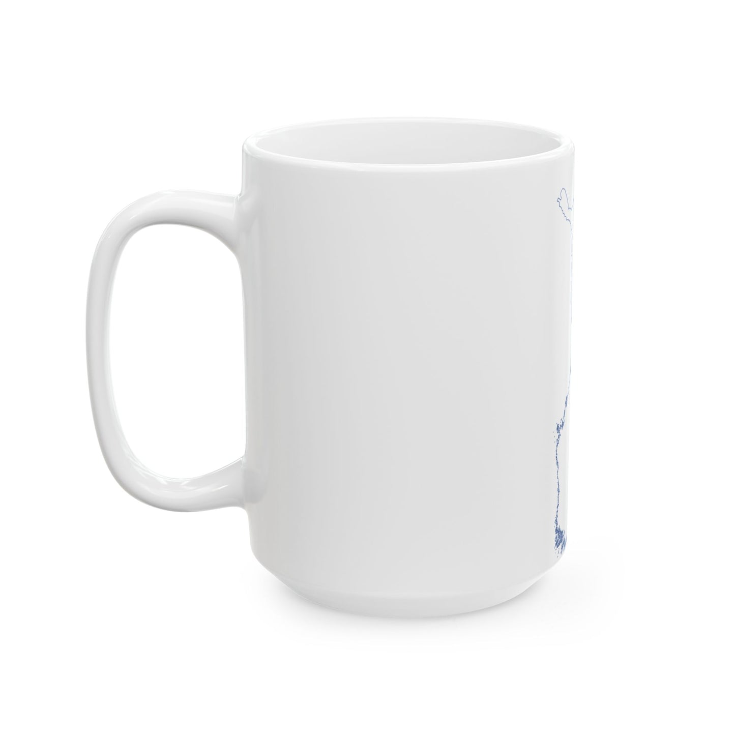 Flag-map of Finland without Aland (Finland) White Coffee Mug-Go Mug Yourself