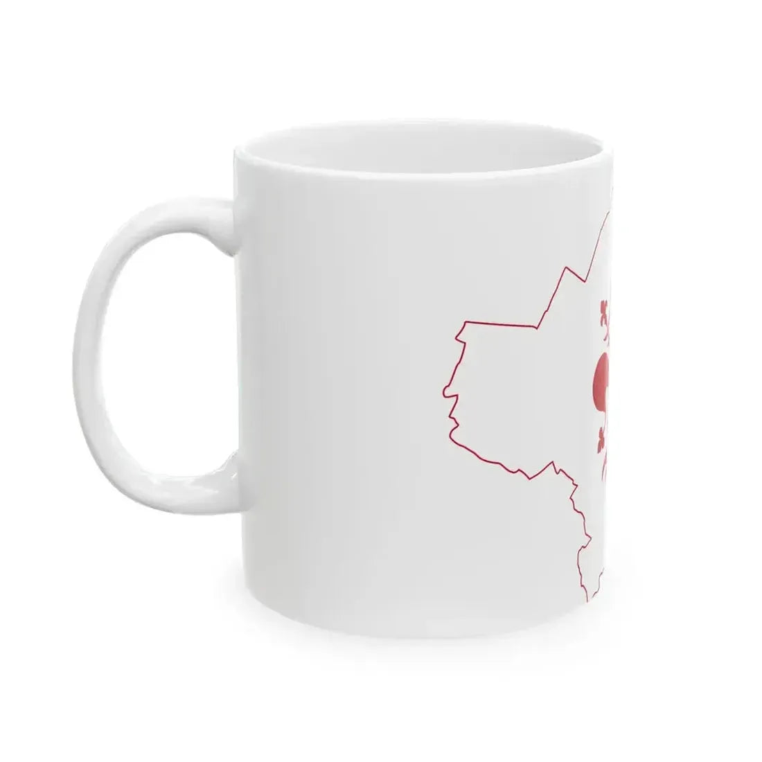 Flag map of Florence (Italy) White Coffee Mug - Go Mug Yourself