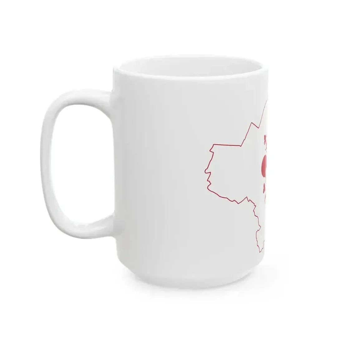 Flag map of Florence (Italy) White Coffee Mug - Go Mug Yourself