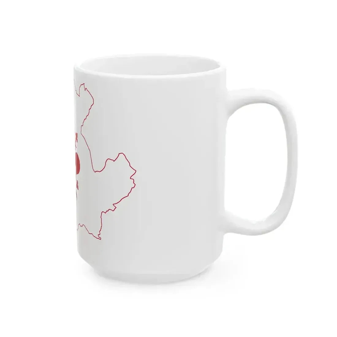 Flag map of Florence (Italy) White Coffee Mug - Go Mug Yourself