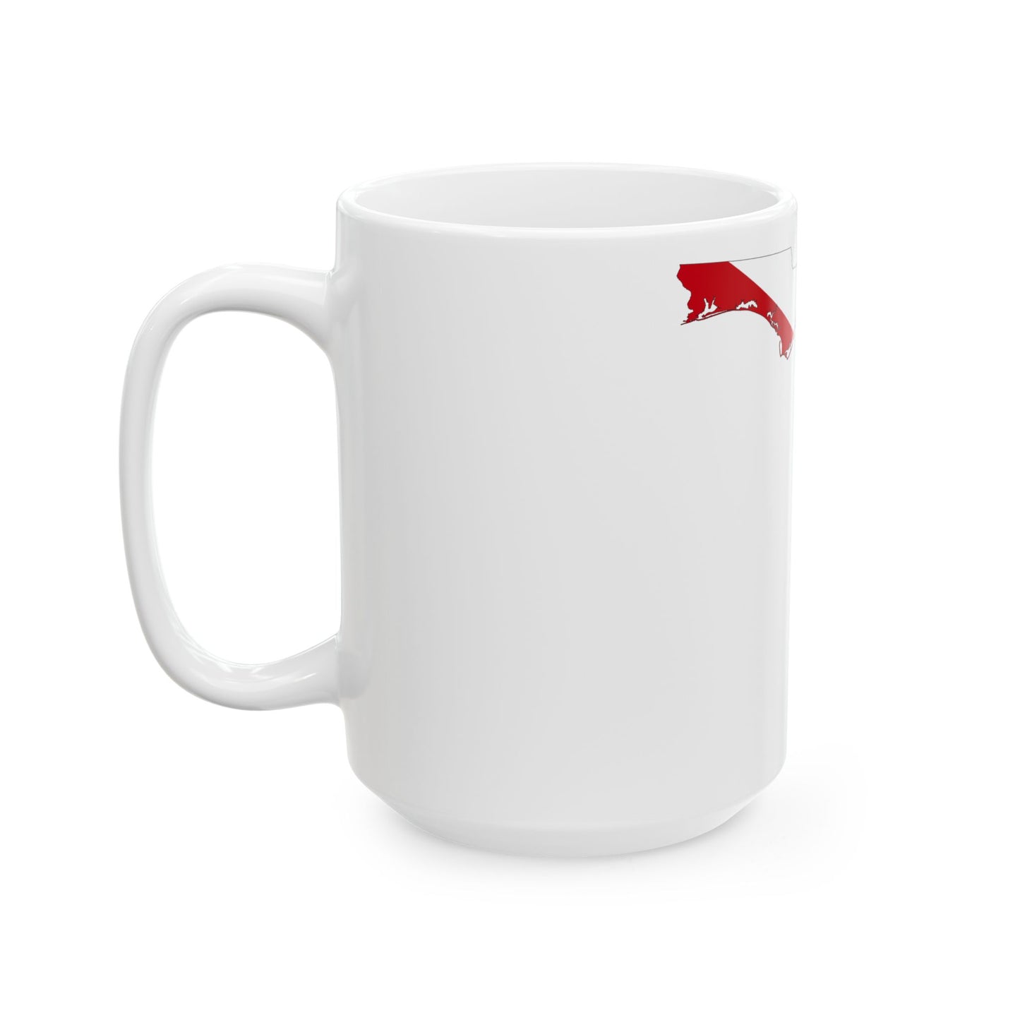 Flag-map of Florida (United States) White Coffee Mug-Go Mug Yourself