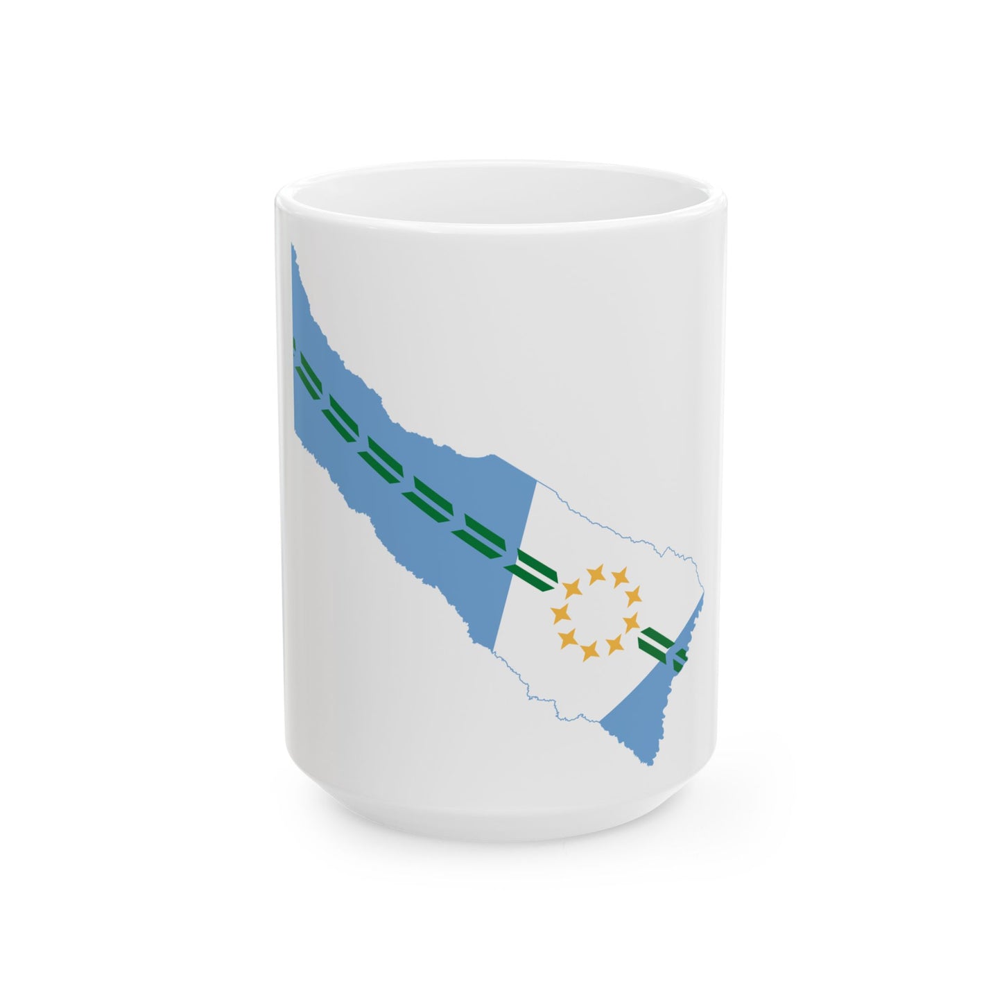 Flag-map of Formosa Province (Argentina) White Coffee Mug-15oz-Go Mug Yourself