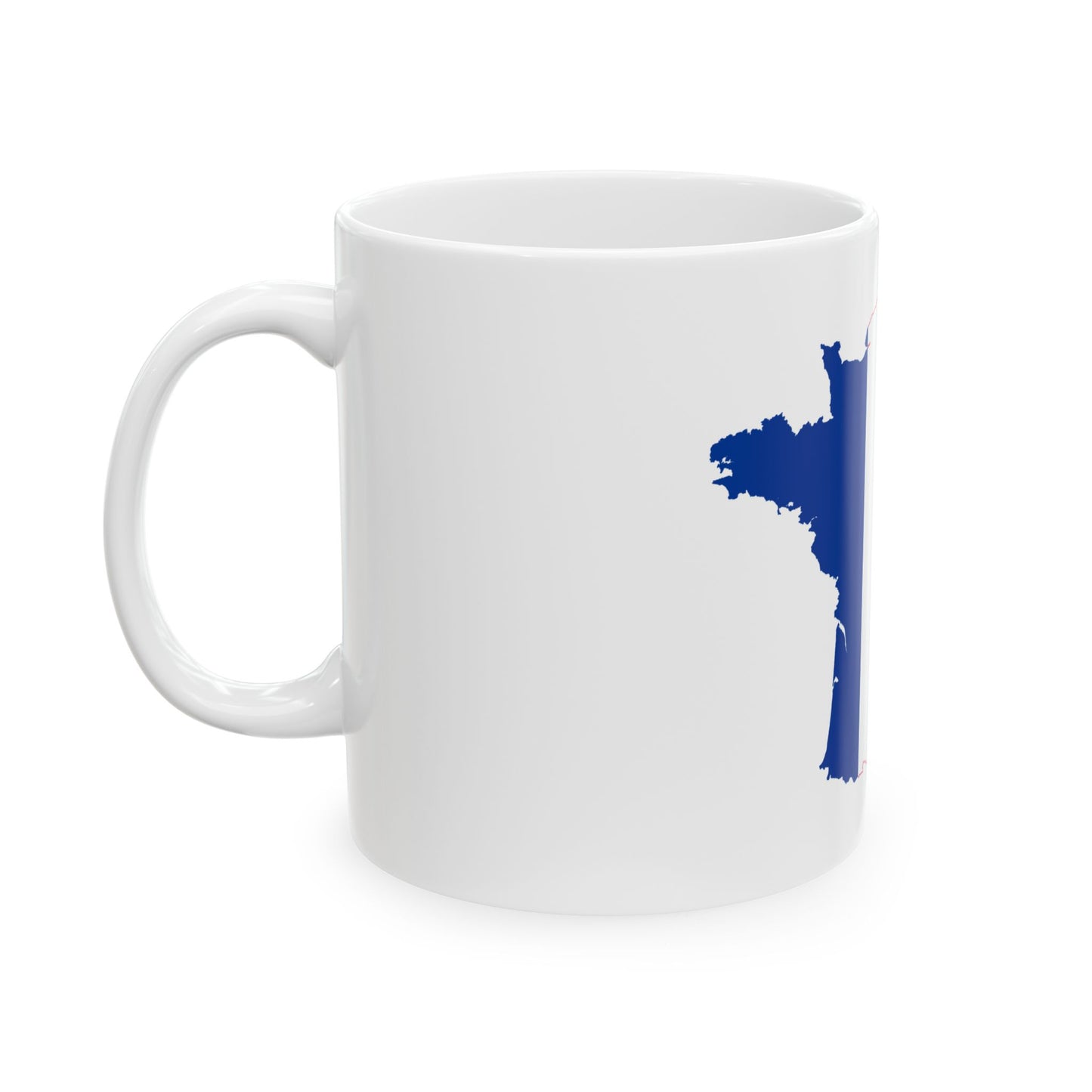 Flag-map of France (France) White Coffee Mug-Go Mug Yourself