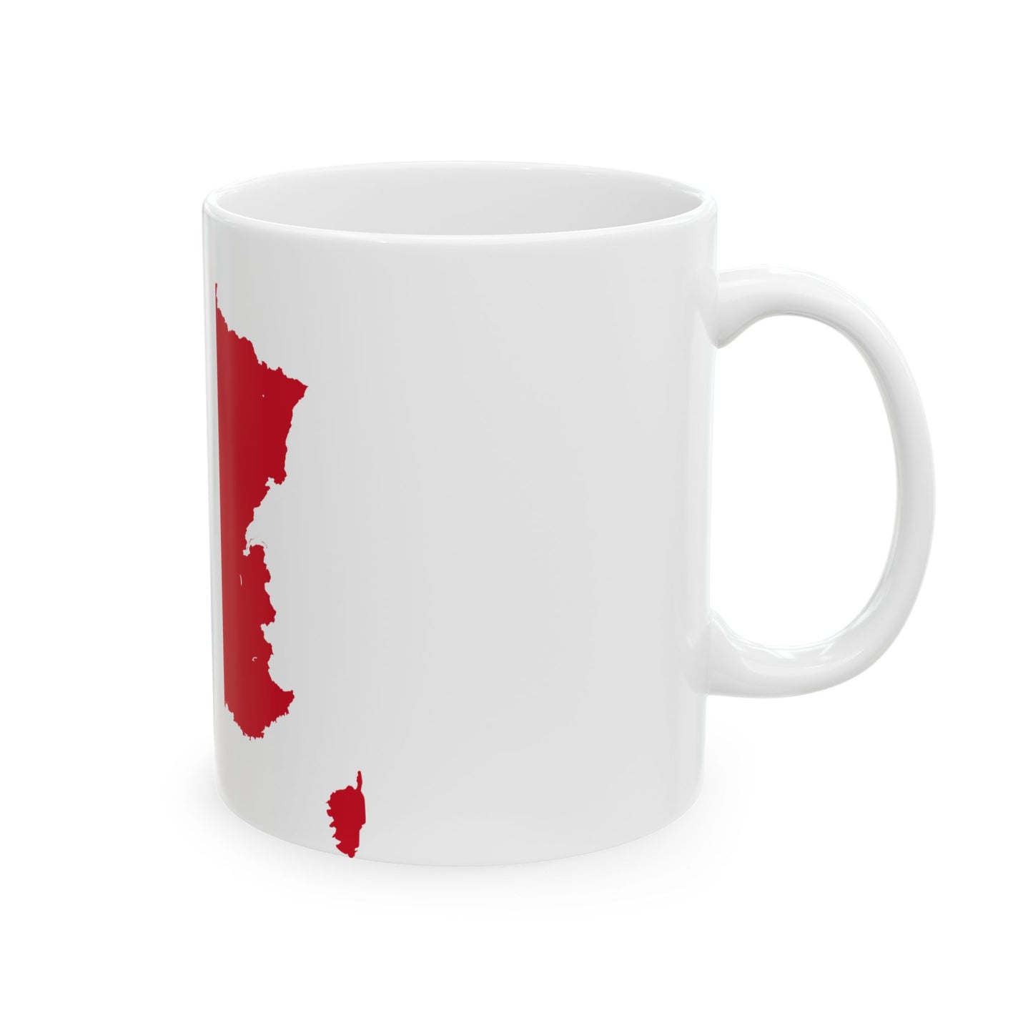 Flag map of France (France) White Coffee Mug-Go Mug Yourself