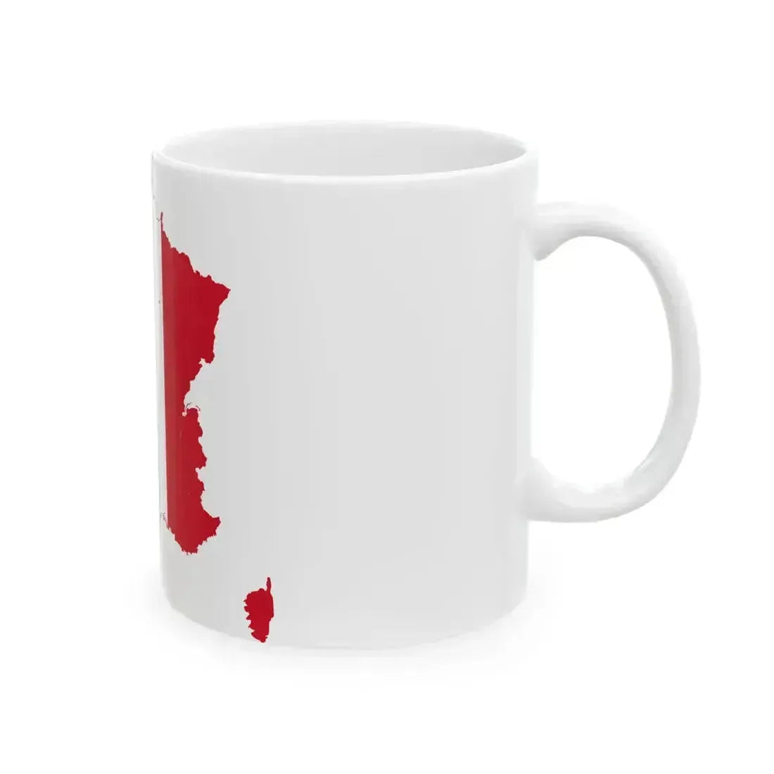 Flag-map of France (France) White Coffee Mug - Go Mug Yourself