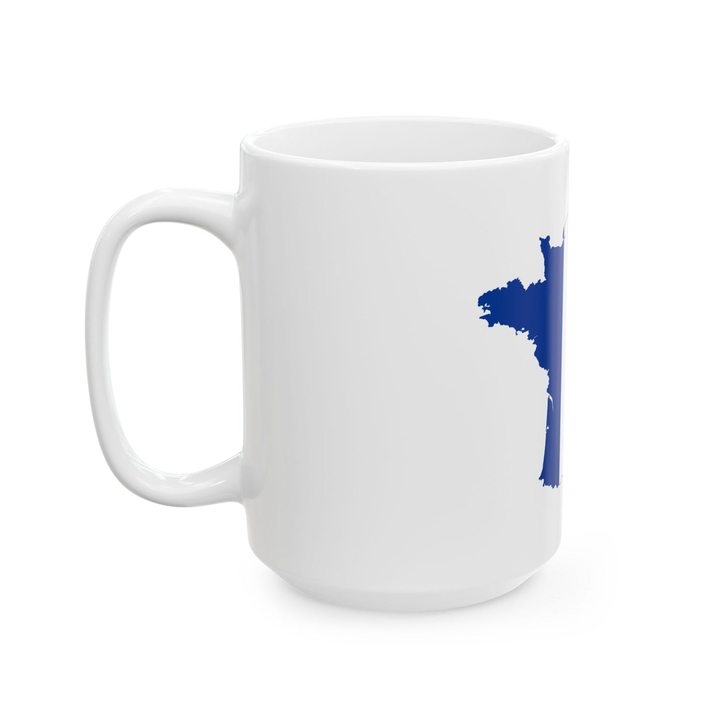 Flag-map of France (France) White Coffee Mug-Go Mug Yourself
