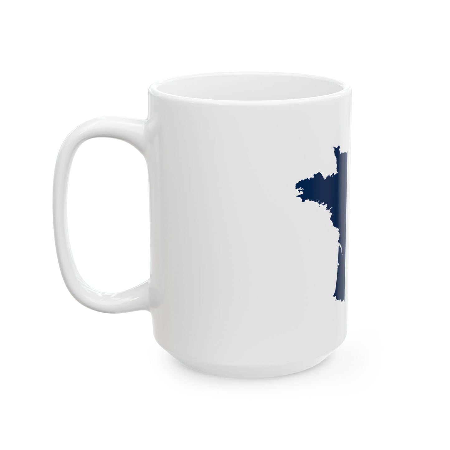 Flag map of France (France) White Coffee Mug-Go Mug Yourself