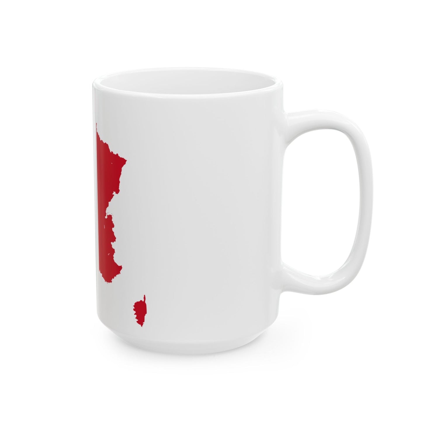 Flag map of France (France) White Coffee Mug-Go Mug Yourself