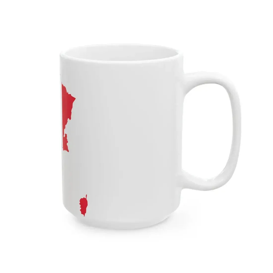 Flag-map of France without Britanny Normandie and Occitania (France) White Coffee Mug - Go Mug Yourself
