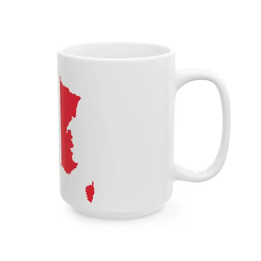 Flag-map of France2 (France) White Coffee Mug - Go Mug Yourself