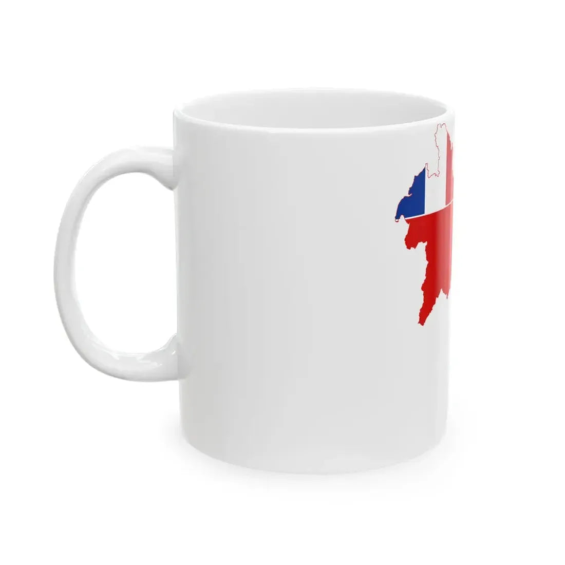 Flag-map of French Laos (Laos) White Coffee Mug - Go Mug Yourself