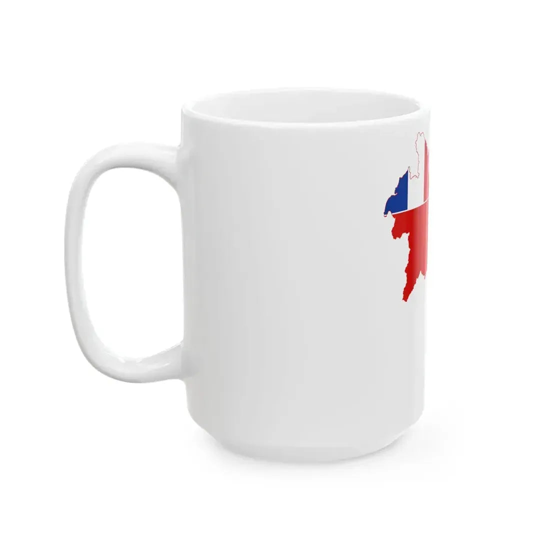 Flag-map of French Laos (Laos) White Coffee Mug - Go Mug Yourself