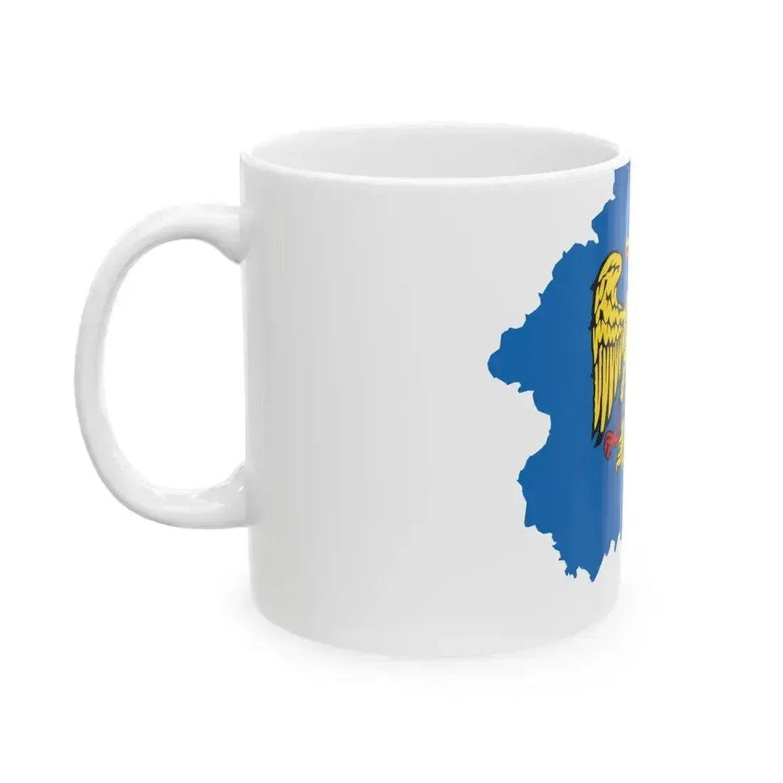 Flag map of Friuli (Italy) White Coffee Mug - Go Mug Yourself