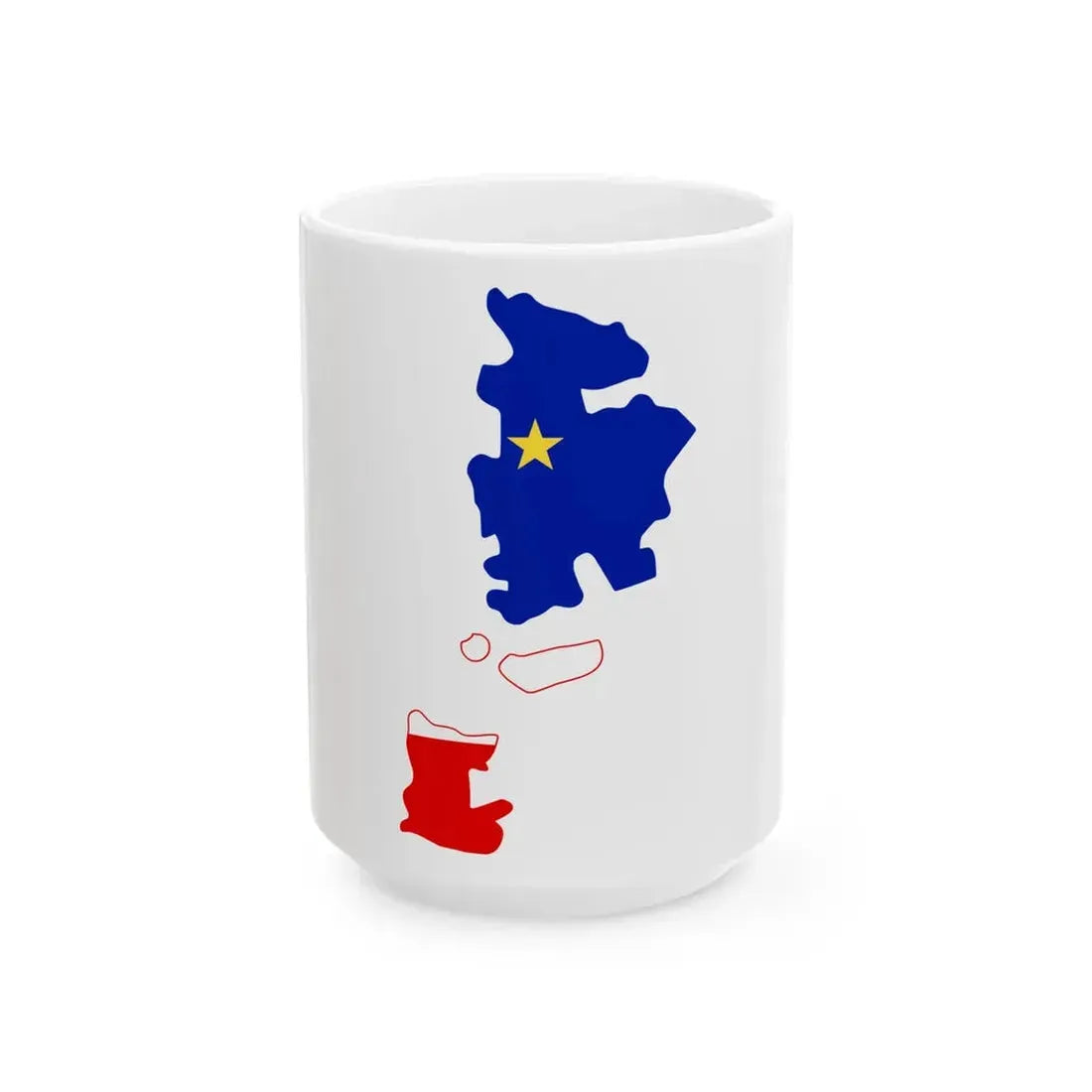 Flag-map of Gagauzia (Moldova) White Coffee Mug 15oz - Go Mug Yourself